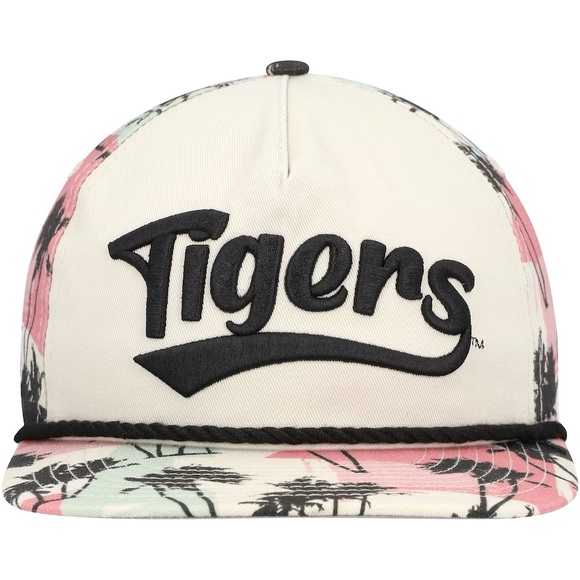Men's New Era Cream Auburn Tigers High Tide Golfer Snapback Hat - Picture 1 of 4